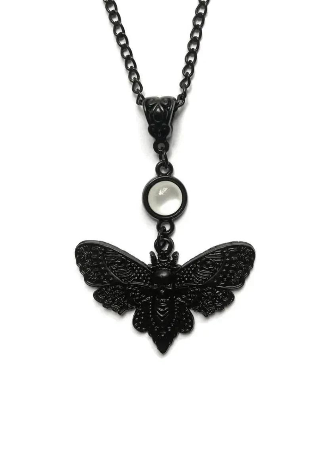 BLACK MOTH PEARL NECKLACE