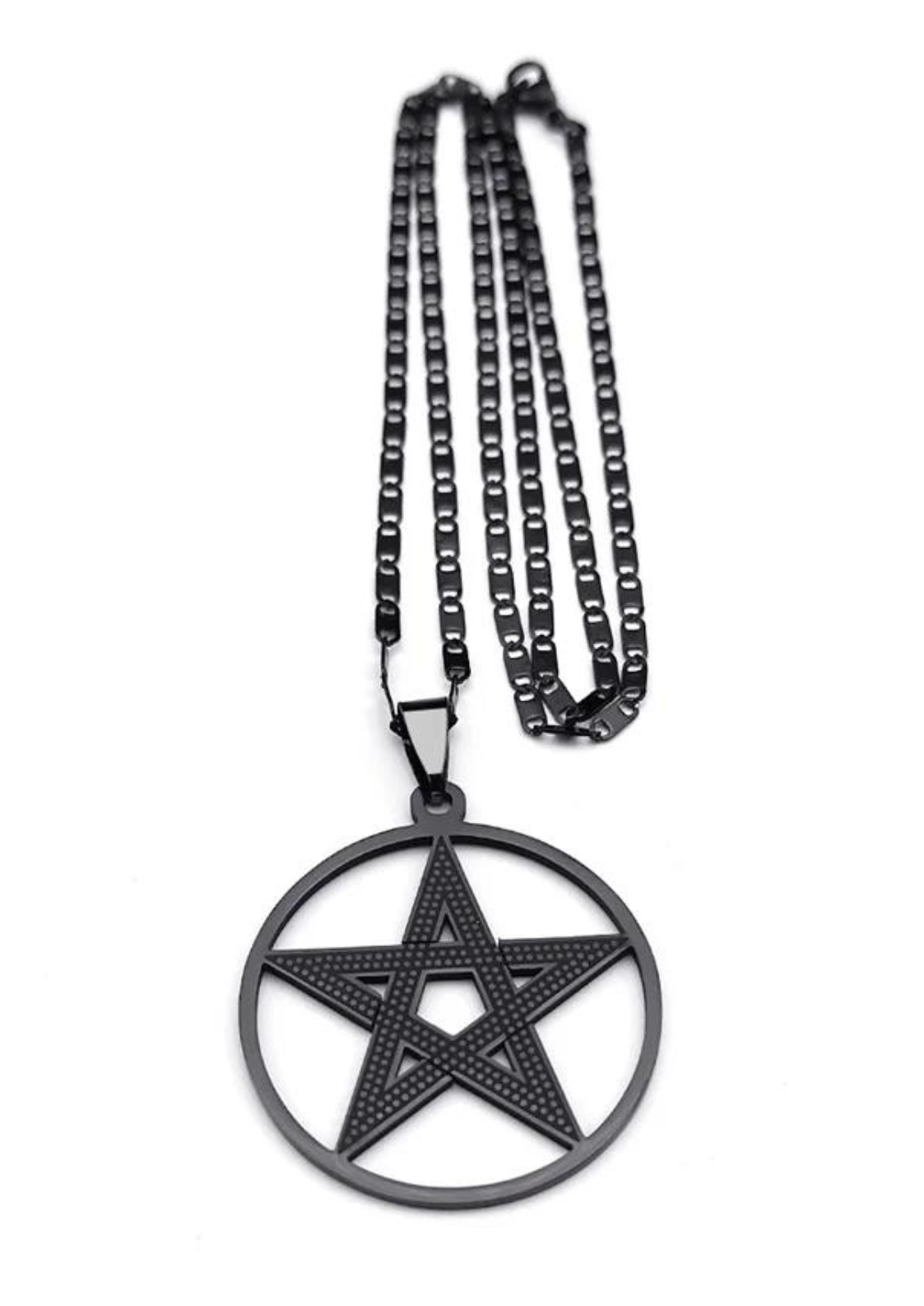 PENTAGRAM DOT BLACK - NECKLACE