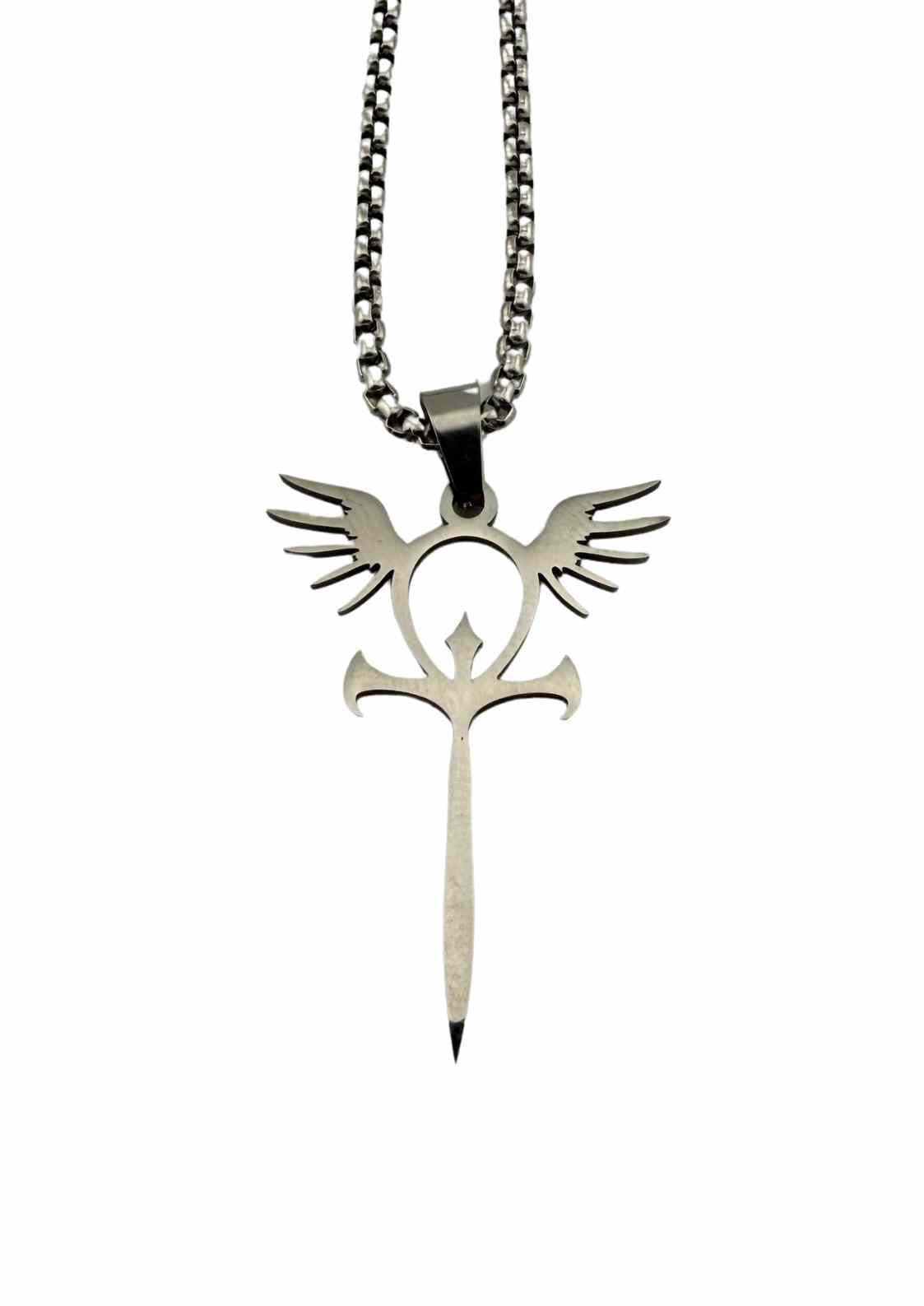 ANKH ANGEL SILVER NECKLACE