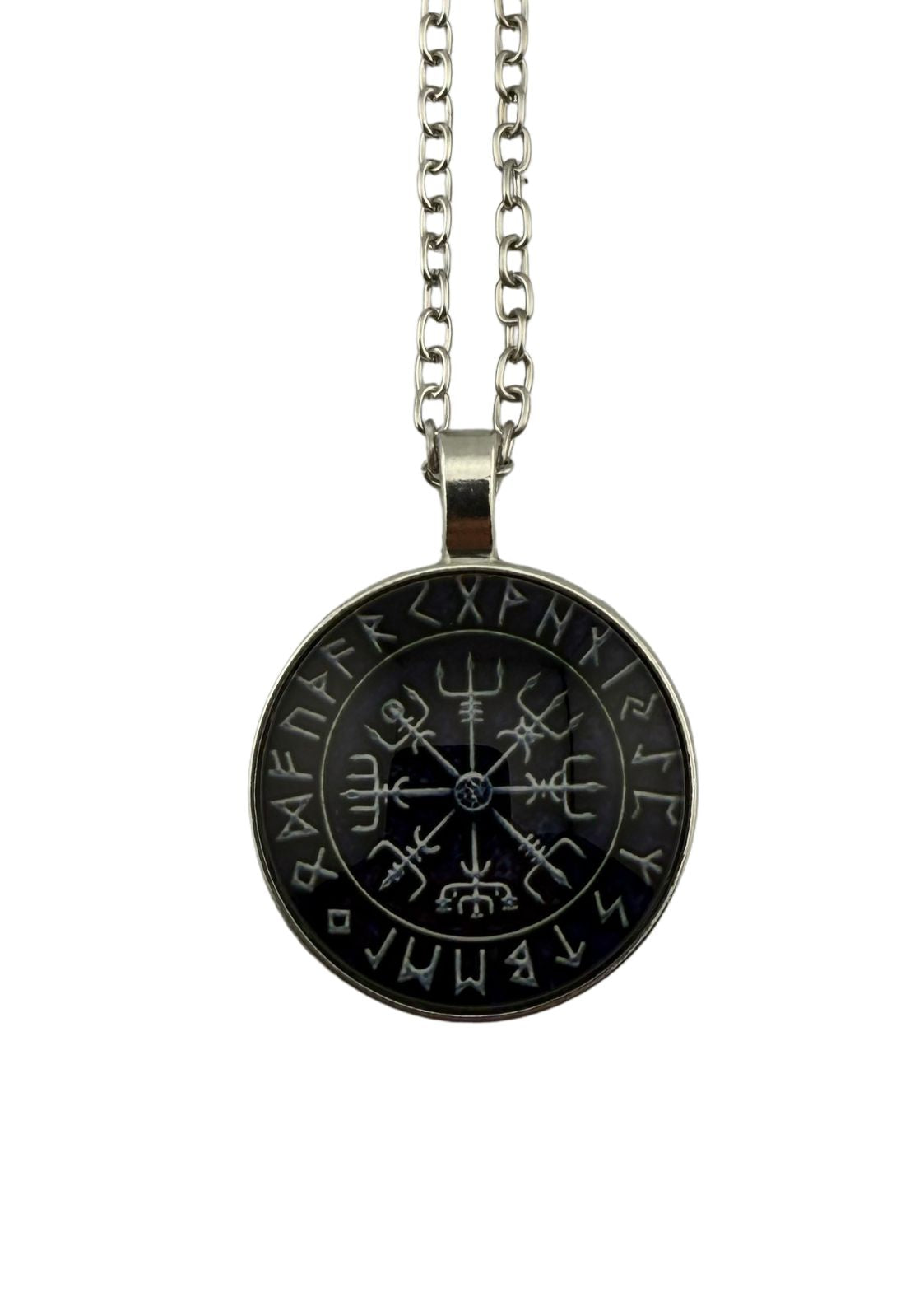 VEGVISIR EPOXY SILVER - NECKLACE