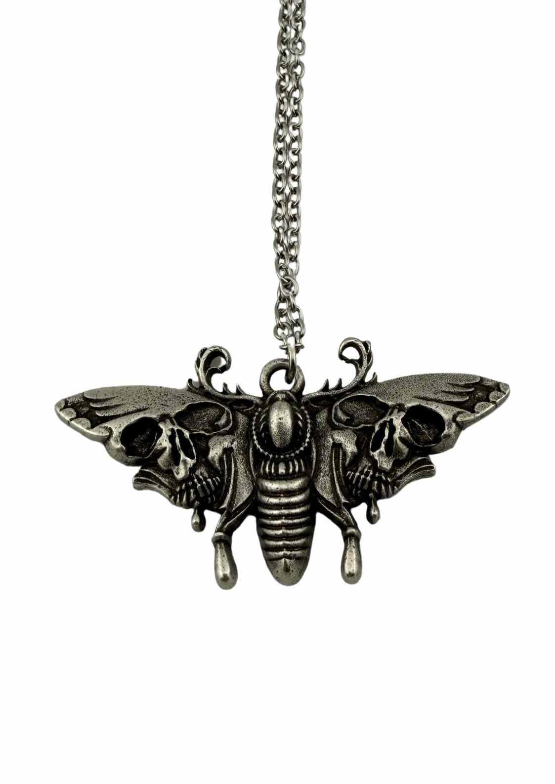 MOTH WITH SKULLS - NECKLACE