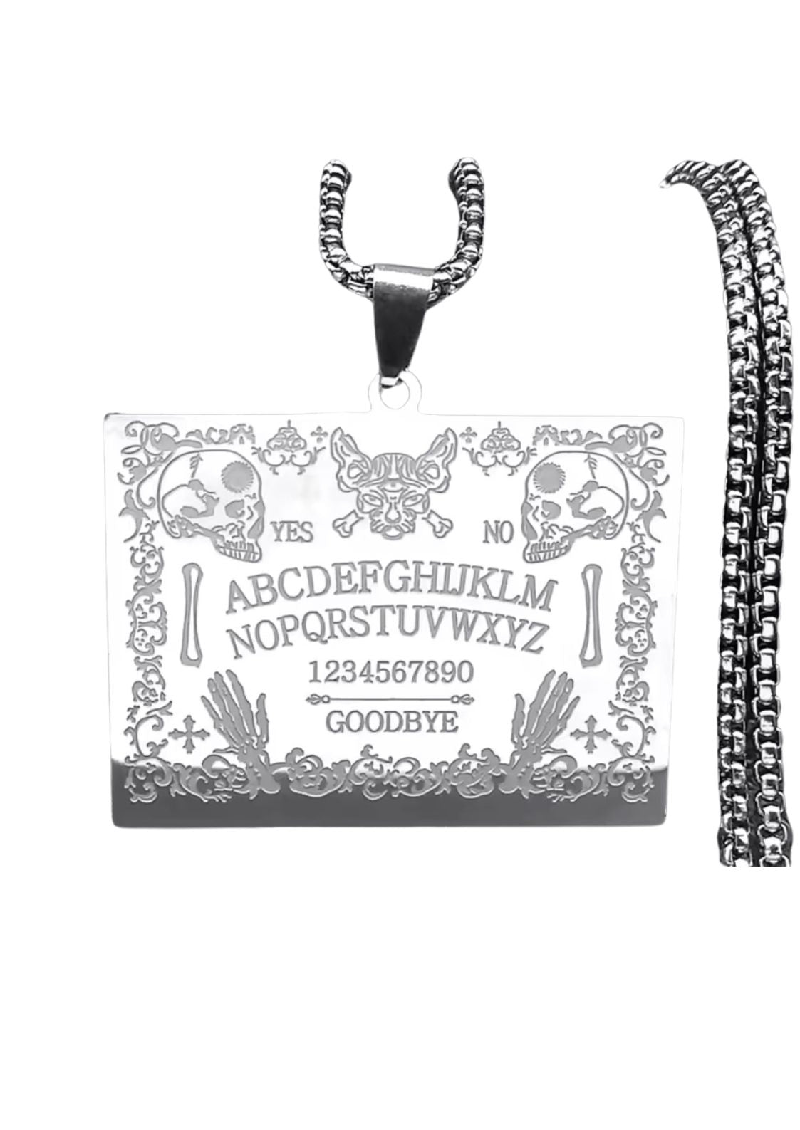 SILVER OUIJA NECKLACE