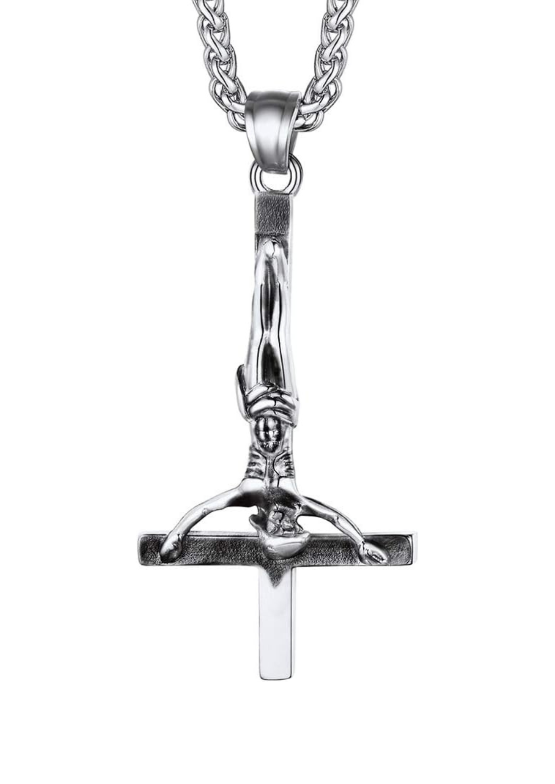 INVERTED CROSS JESUS - NECKLACE