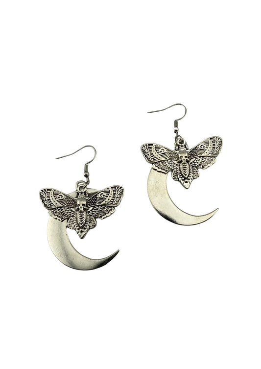 MOON MOTH SILVER - EARRINGS