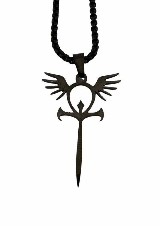 ANKH ANGEL BLACK - NECKLACE