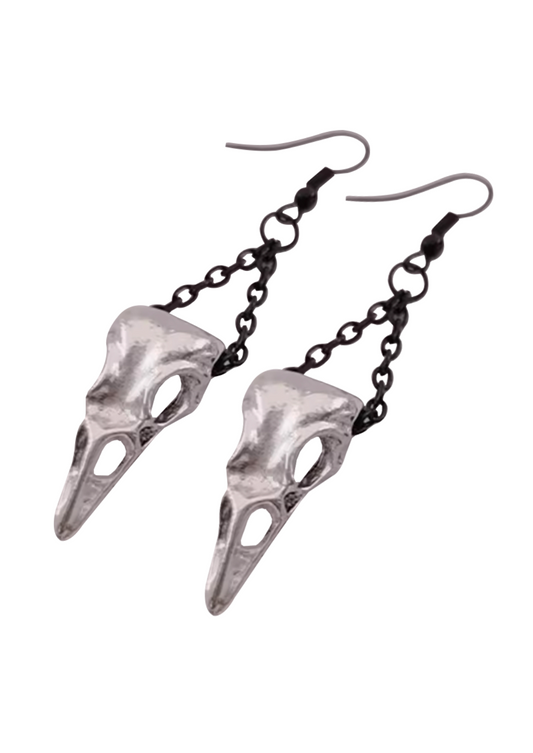CROW SKULL EARRINGS