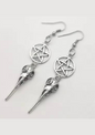 CROW PENTAGRAM EARRINGS
