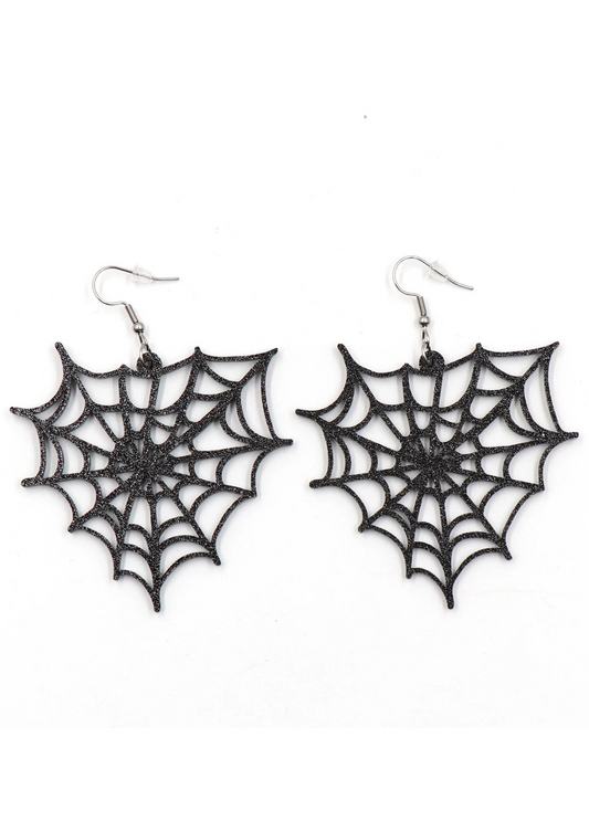 GLITTER WEB EARRINGS