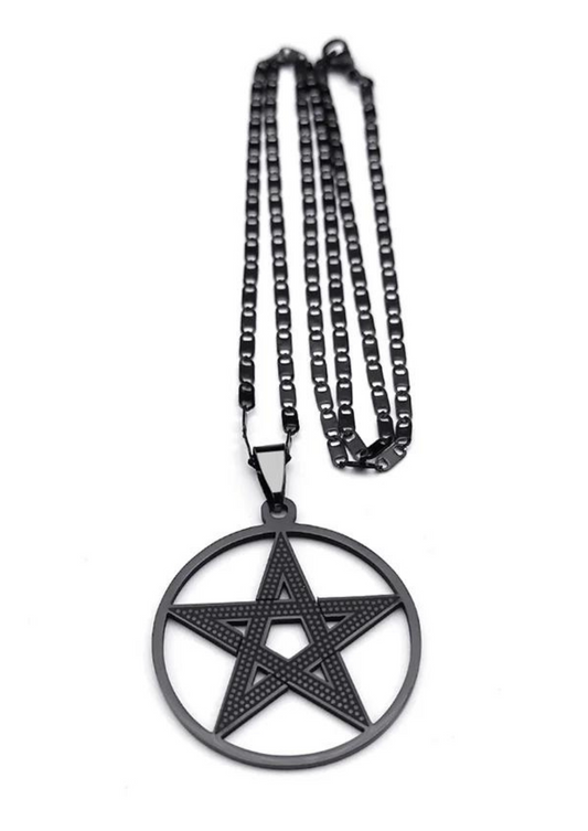 PENTAGRAM DOT BLACK - NECKLACE