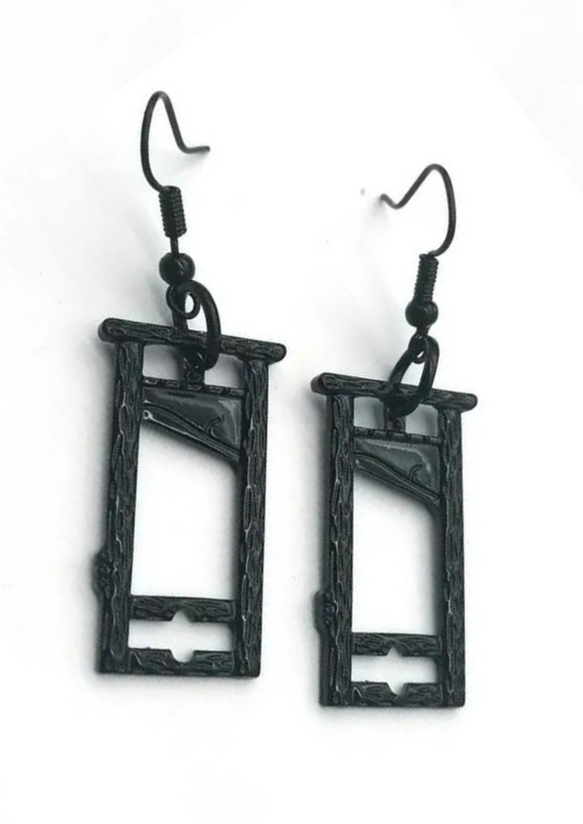 GUILLOTINE BLACK SMALL - EARRINGS