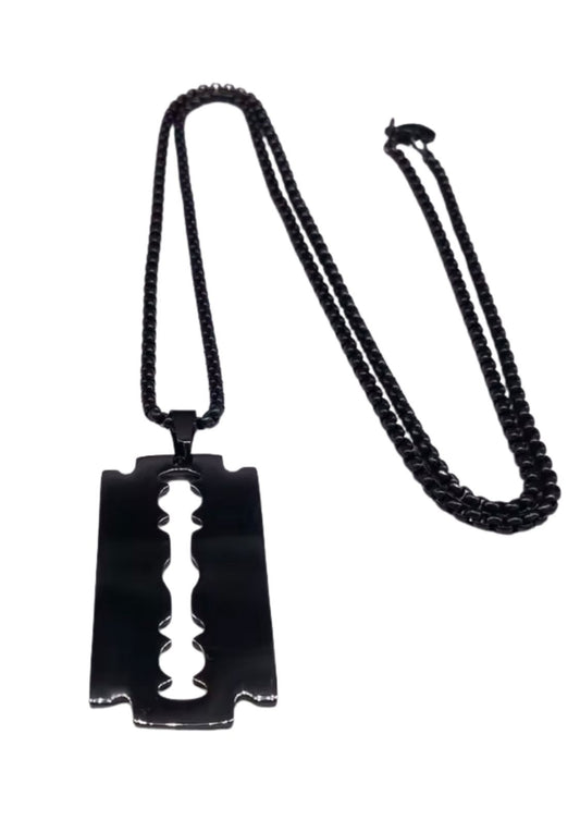 RAZOR BLADE BLACK - NECKLACE