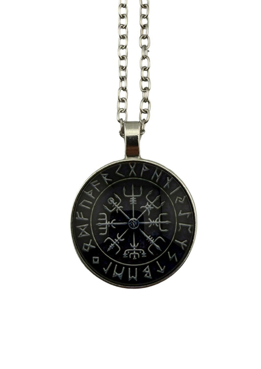 VEGVISIR EPOXY SILVER - NECKLACE
