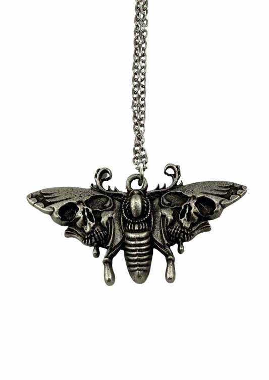 MOTH WITH SKULLS - NECKLACE