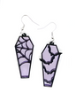 COFFIN BAT PURPLE - EARRINGS
