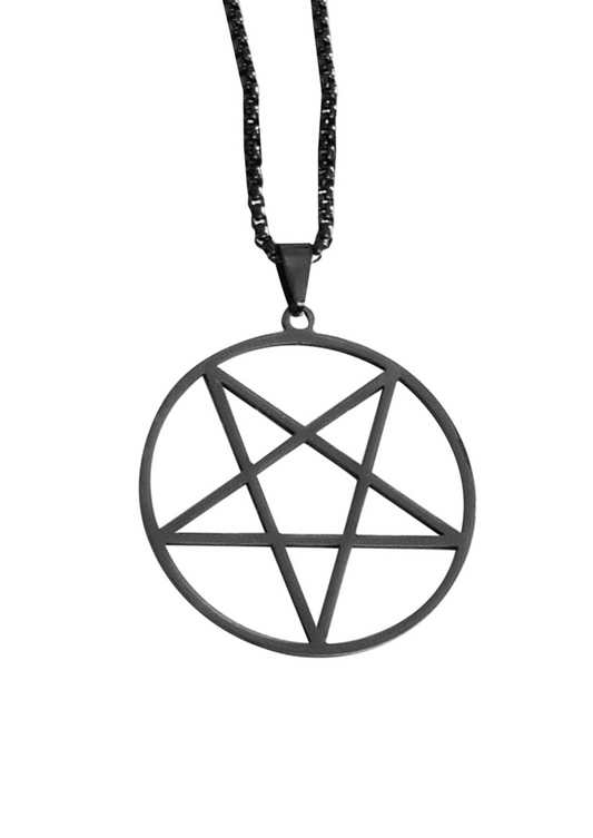 CLASSIC PENTAGRAM BLACK - NECKLACE