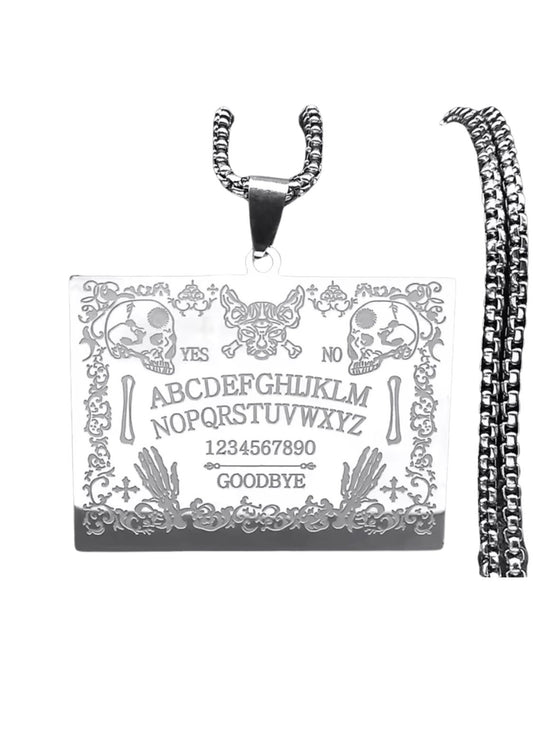 SILVER OUIJA NECKLACE