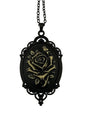 GOTHIC ROSE BLACK - NECKLACE