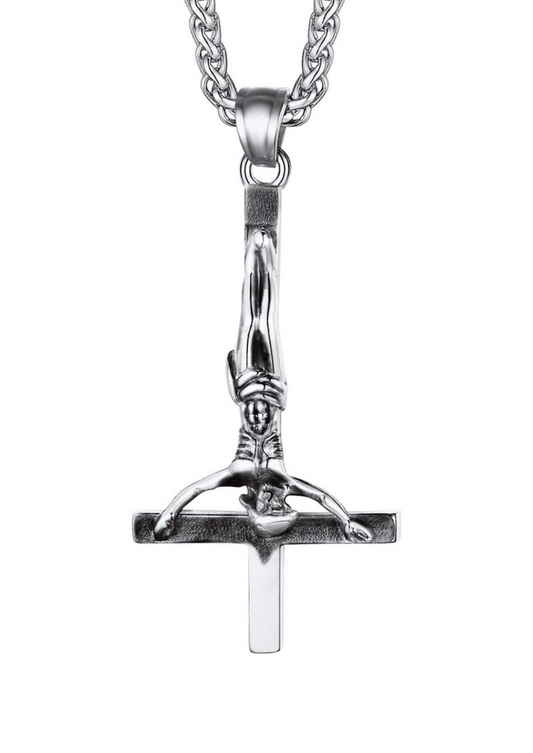 INVERTED CROSS JESUS ​​- NECKLACE