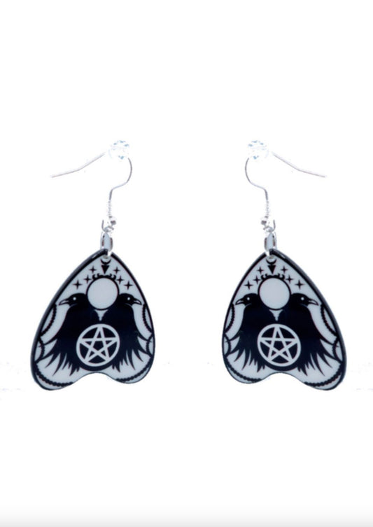 OUIJA CROW EARRINGS