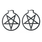 PENTAGRAM SIMPLE BLACK - EARRINGS