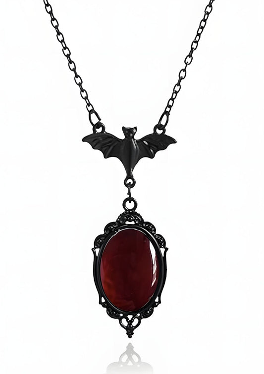 RED BAT STONE NECKLACE